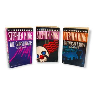 Stephen King Book Lot Paperback 1989 Signet Dark Tower Gunslinger IT Waste Lands